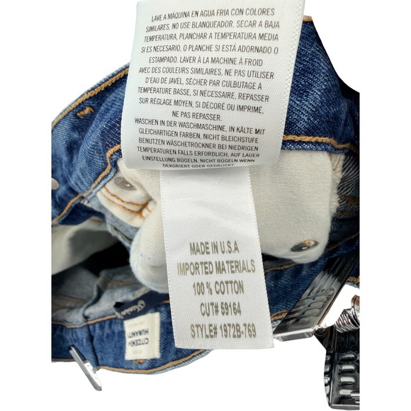 Citizens of Humanity Medium Wash Distressed Barrel Wide Leg Horseshoe Jeans 29 - Picture 5 of 12